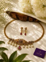 Antique Pearl Drop Choker - Image 3