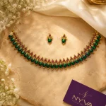 Emerald Teardrop Necklace Set