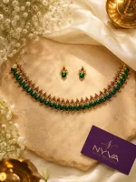Emerald Teardrop Necklace Set