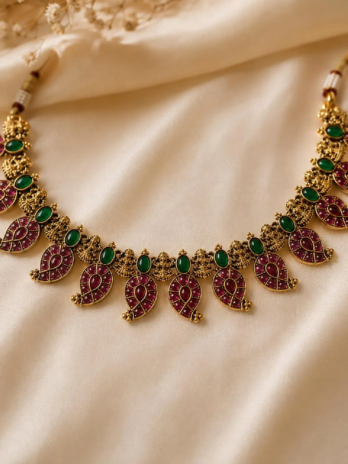 New Project - 2026-08-13T132617.479 Ruby Emerald Paisley Necklace - Image 1