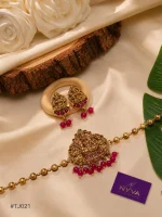 Lakshmi Ruby Necklace Set - Image 2