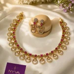 Ruby Emerald Designer Necklace Set