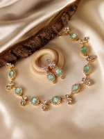 Mint Green Stone Necklace Set