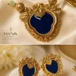 Royal Blue Heart Pendant Set