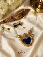 Royal Blue Heart Pendant Set - Image 2