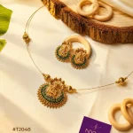 Green Lakshmi Pendant Necklace Set