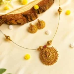 Antique Gold Temple Pendant Set