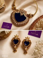 Emerald Pearl Statement Necklace Set - Image 2