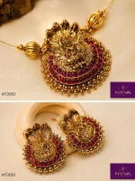 Ruby Lakshmi Temple Jewellery Set - Image 2