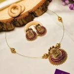 Ruby Lakshmi Temple Jewellery Set