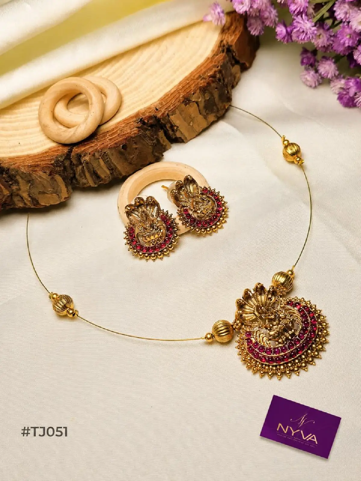 New Project - 2026-08-14T120834.221 Ruby Lakshmi Temple Jewellery Set - Image 1