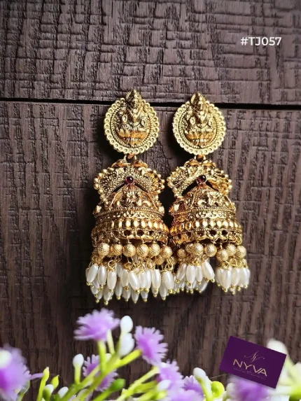 Divine Peacock Jhumka Earrings