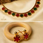 Multicolor Floral Necklace Set