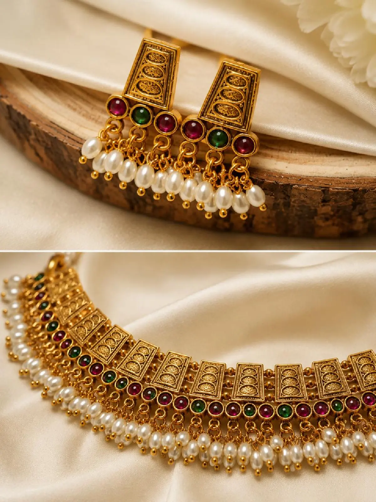 New Project - 2026-08-14T152640.844 Antique Pearl Choker Set - Image 1