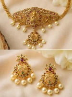 Lakshmi Temple Necklace Set - Image 2