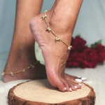 Pearl Green Bead Delicate Anklet