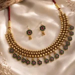 Geometric Mesh Floral Fringe Antique Jewellery Set