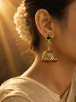 Heritage Filigree Jhumka Earrings - Image 2