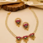 Pearl Floral  Necklace Set