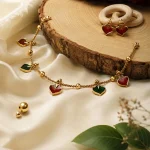 Traditional Palakka Motif Enamel Jewellery Set
