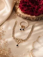 Regal Royal Blue Teardrop CZ Jewellery Set