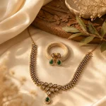 Emerald Green Teardrop CZ Jewellery Set