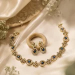 Floral Halo Royal Blue Jewellery Set