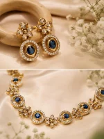Floral Halo Royal Blue Jewellery Set - Image 2