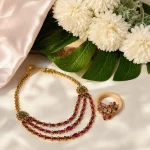 Multi-Strand Ruby & Emerald Antique Jewellery Set
