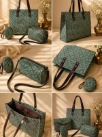 Geometric Maze Printed Handbag - Image 2
