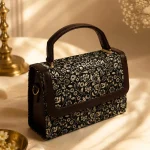 Vintage Floral Tapestry Top-Handle Handbag