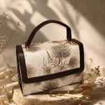 Botanical Pine Print Top-Handle Handbag