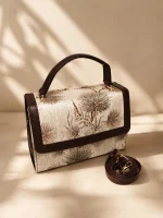 Botanical Pine Print Top-Handle Handbag - Image 2