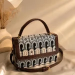 Arch Motif Jacquard Top-Handle Handbag Set