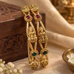 Antique Goddess Lakshmi Kemp Bangle Pair